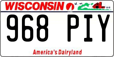 WI license plate 968PIY