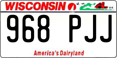 WI license plate 968PJJ