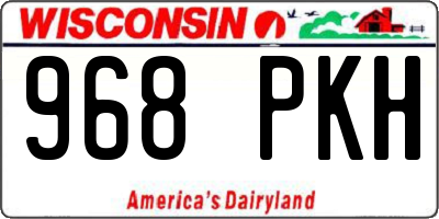 WI license plate 968PKH