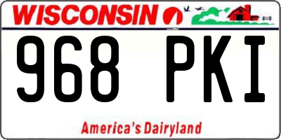 WI license plate 968PKI