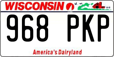 WI license plate 968PKP