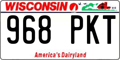 WI license plate 968PKT