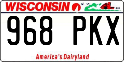 WI license plate 968PKX