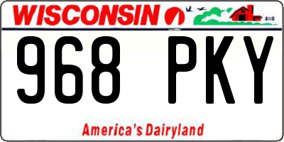 WI license plate 968PKY
