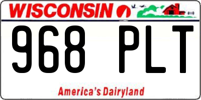 WI license plate 968PLT