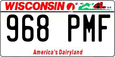 WI license plate 968PMF