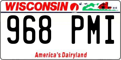 WI license plate 968PMI