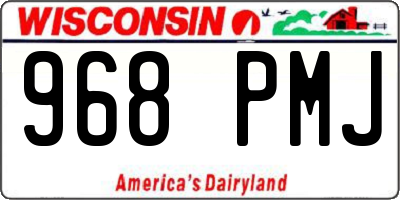 WI license plate 968PMJ