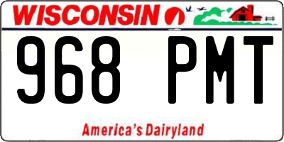 WI license plate 968PMT