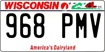 WI license plate 968PMV