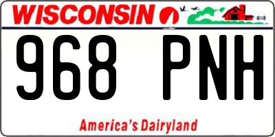 WI license plate 968PNH