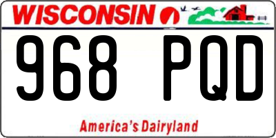 WI license plate 968PQD