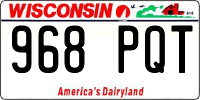 WI license plate 968PQT