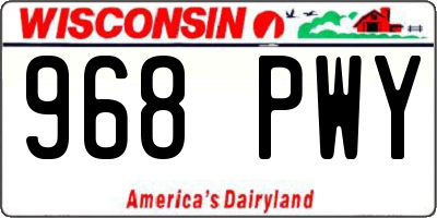 WI license plate 968PWY