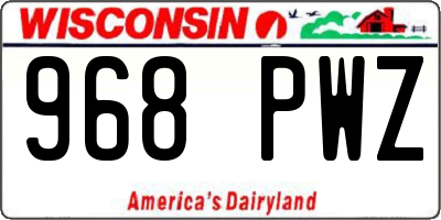 WI license plate 968PWZ