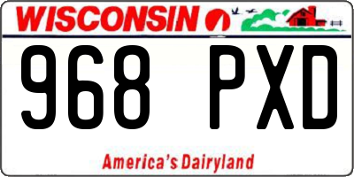 WI license plate 968PXD