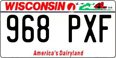 WI license plate 968PXF