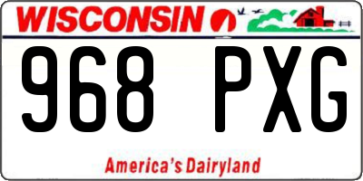 WI license plate 968PXG