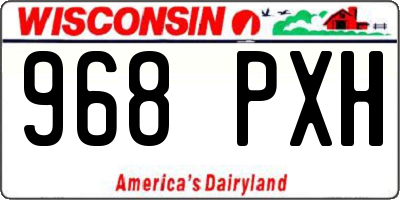 WI license plate 968PXH
