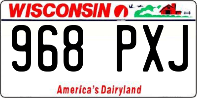 WI license plate 968PXJ