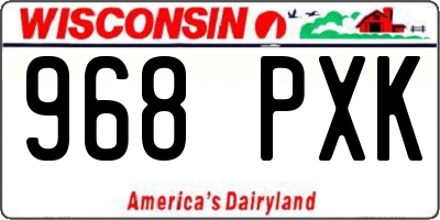 WI license plate 968PXK