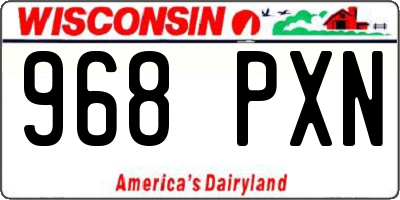 WI license plate 968PXN