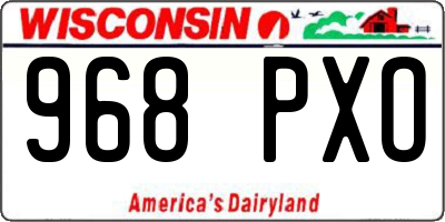 WI license plate 968PXO
