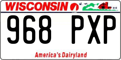 WI license plate 968PXP