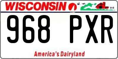 WI license plate 968PXR