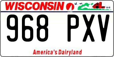 WI license plate 968PXV