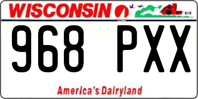 WI license plate 968PXX