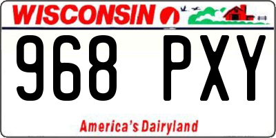 WI license plate 968PXY