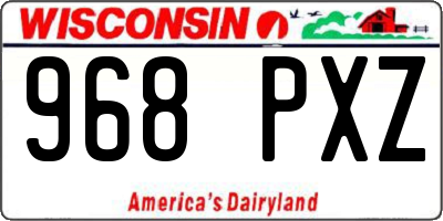 WI license plate 968PXZ