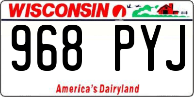 WI license plate 968PYJ