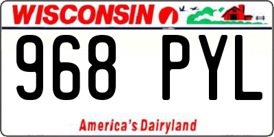 WI license plate 968PYL