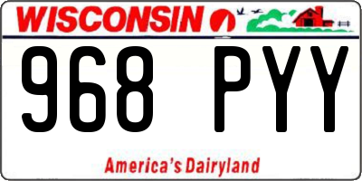 WI license plate 968PYY