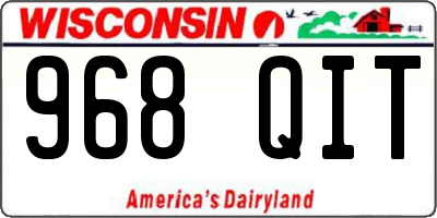 WI license plate 968QIT
