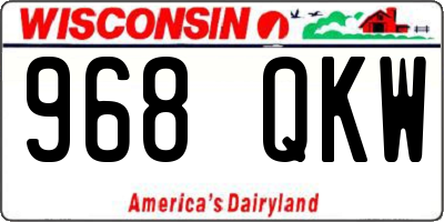 WI license plate 968QKW