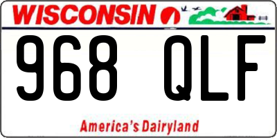 WI license plate 968QLF
