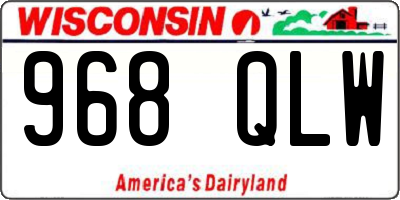 WI license plate 968QLW