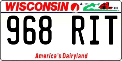 WI license plate 968RIT