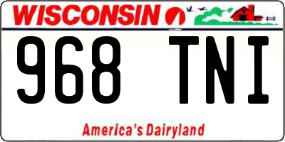 WI license plate 968TNI
