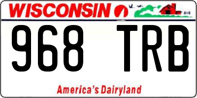 WI license plate 968TRB