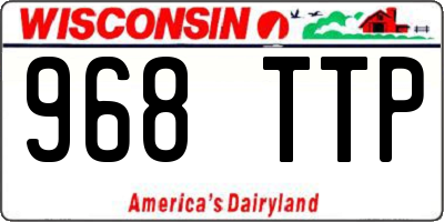 WI license plate 968TTP