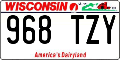 WI license plate 968TZY