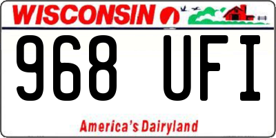 WI license plate 968UFI