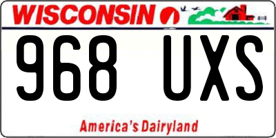 WI license plate 968UXS