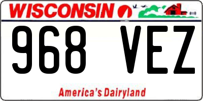 WI license plate 968VEZ