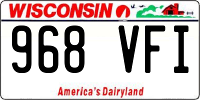 WI license plate 968VFI