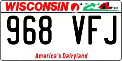WI license plate 968VFJ